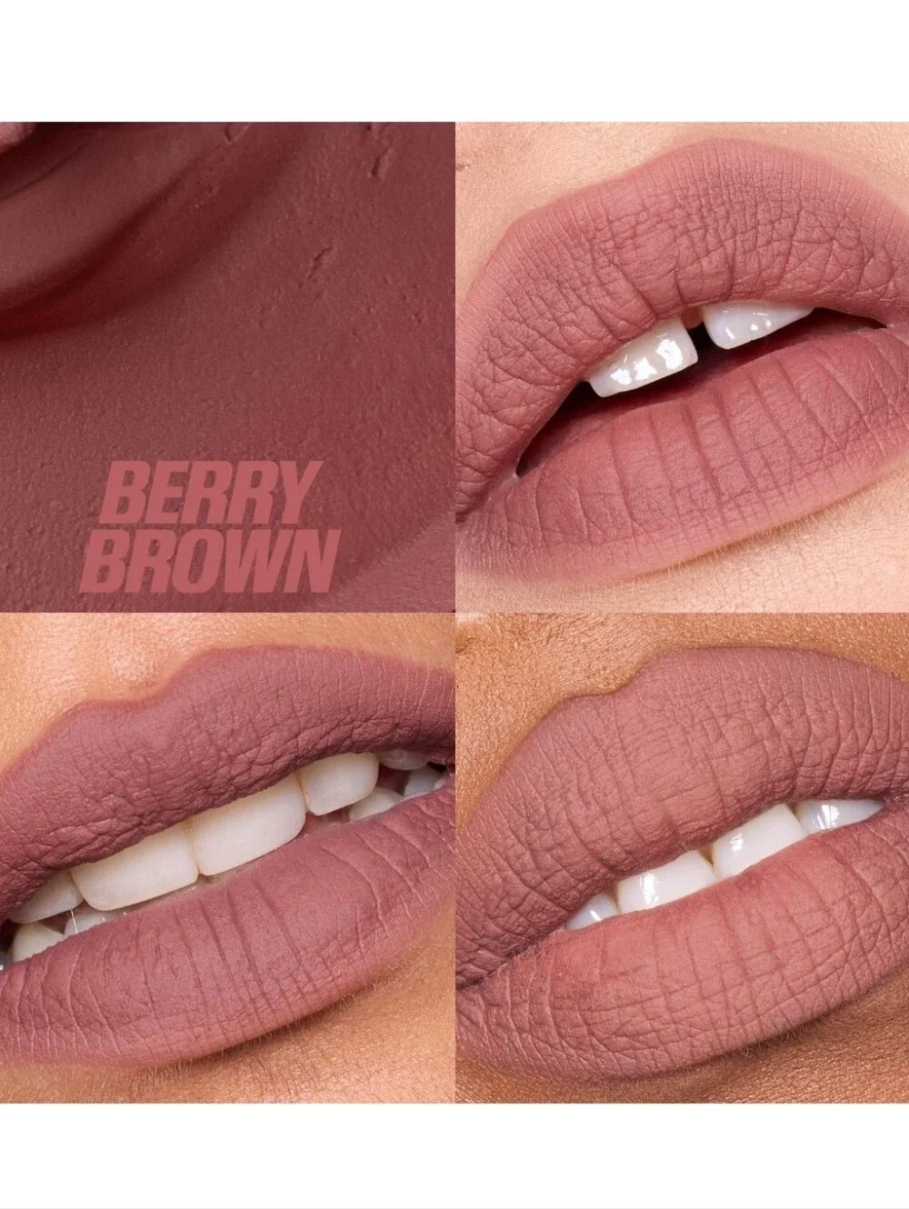 Huda Beauty Liquid Matte Mousse Soft Blur Lip Cream in Berry Brown BNIB